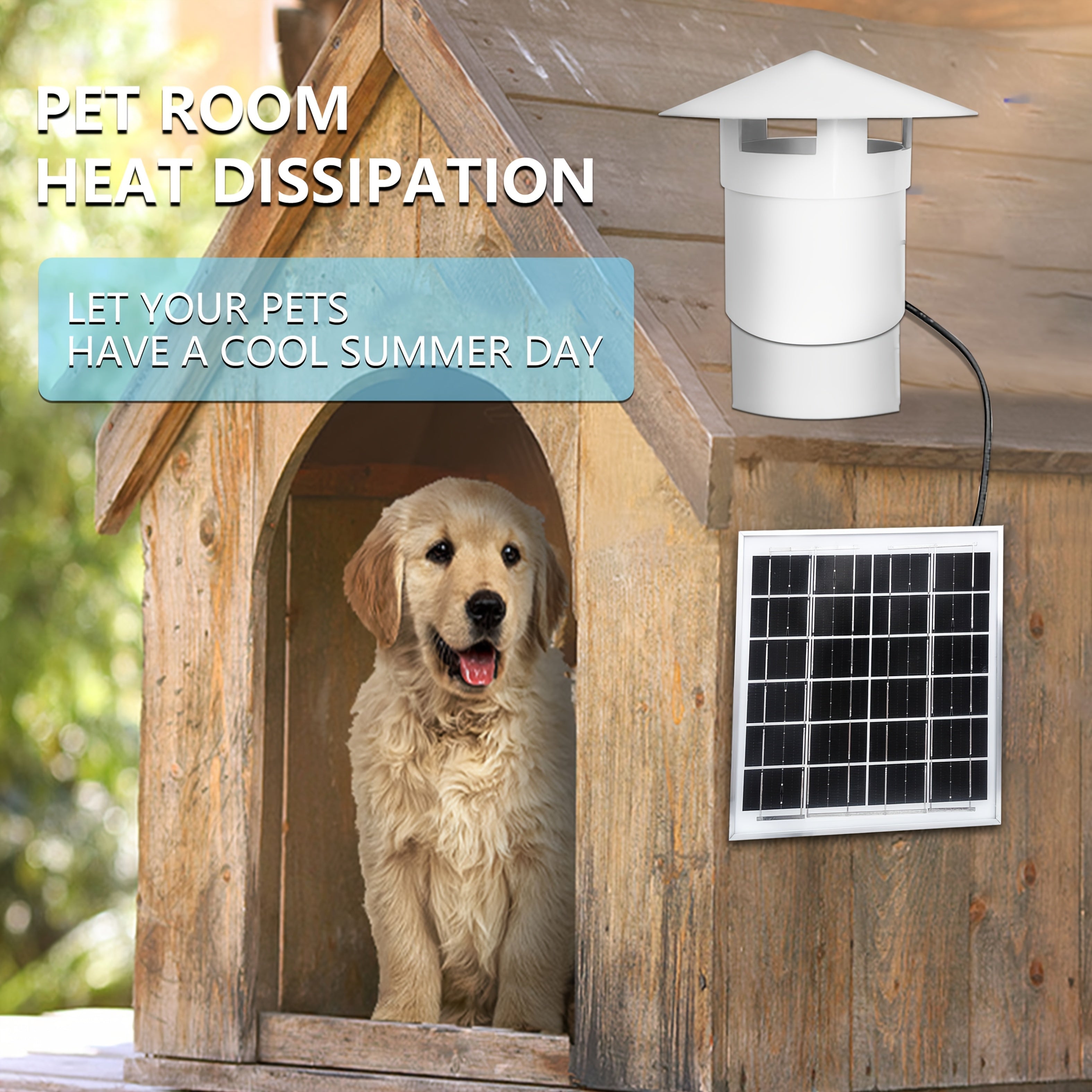 6/8W Solar Roof Vent Fan with Protective Cap - φ110 High-Speed Brushless DC Roof Exhaust Fan, Solar-Powered Attic/Garage/Workshop Ventilation, No Battery Needed, Compatible with Hose for Residential/Commercial Use - Ideal fo