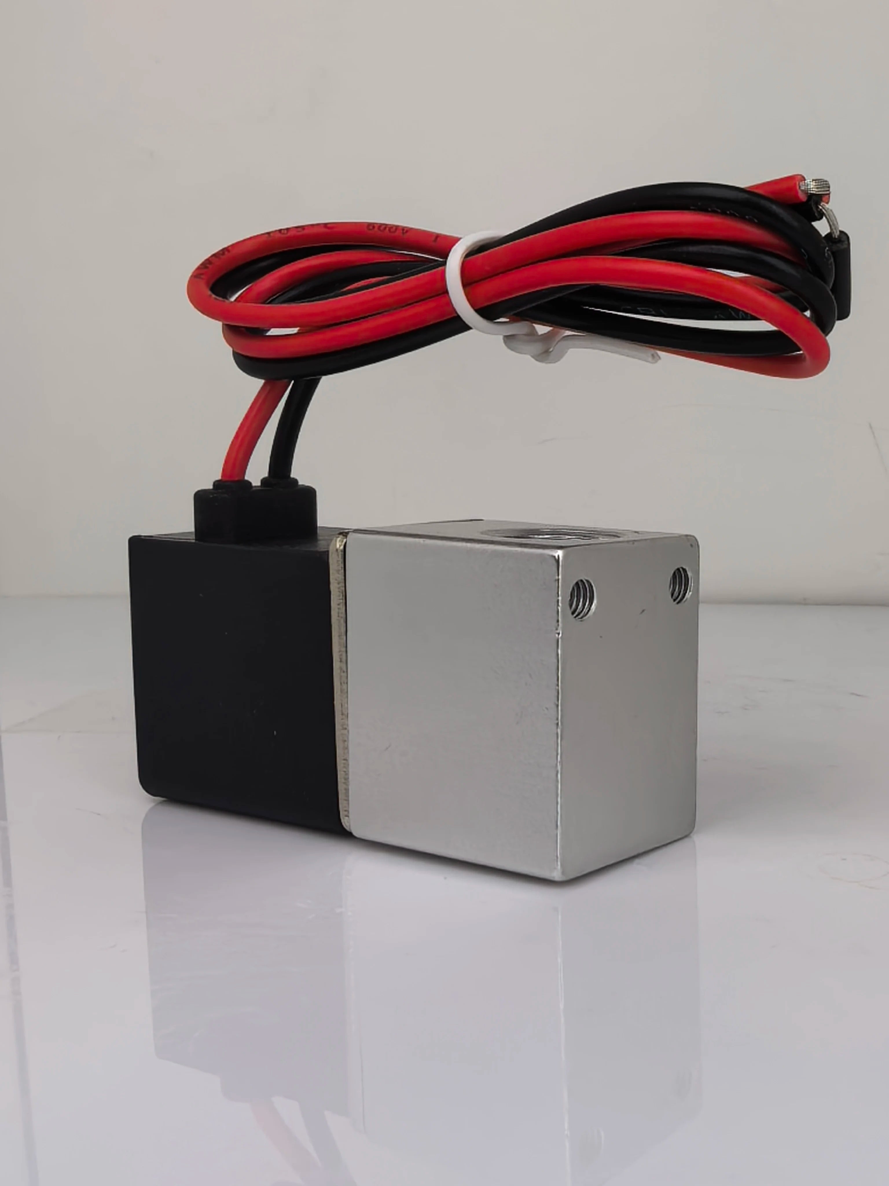 DC12V 24V AC110V 220V Normally Closed 1/4"Silent Oil Free Bidirectional NormallyClosed Pneumatic Solenoid Valve