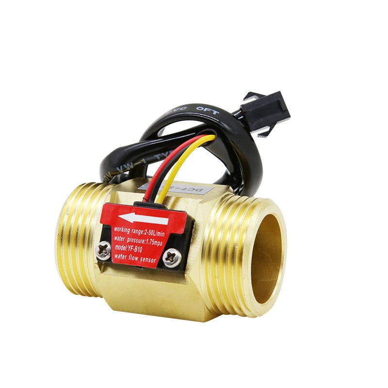 DN15 DN20 DN25 DN80 Water Flow Sensor Brass 1.75MPa Hall Sensor Turbine Flowmeter DC5~18V Used To Measure The Flow Of The Medium