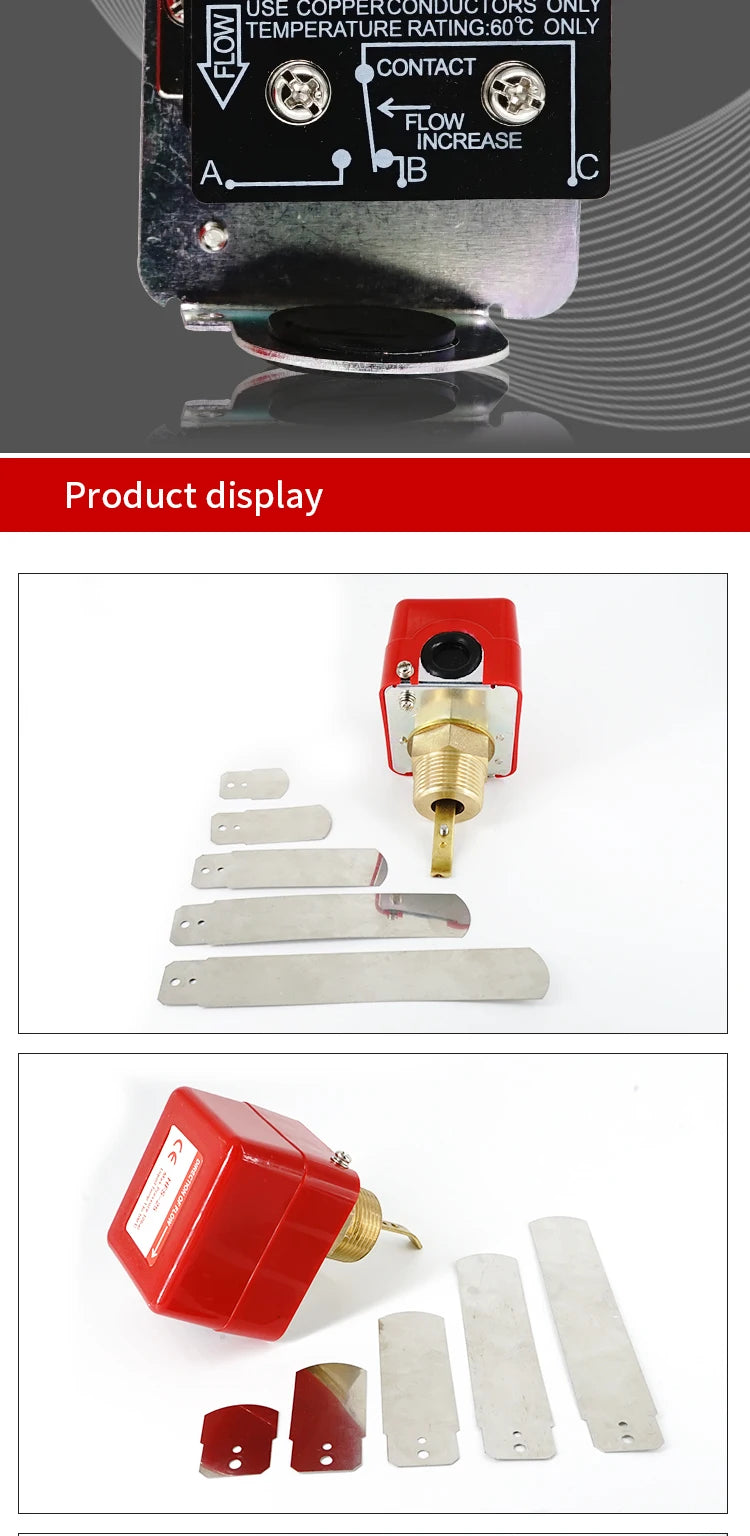 G1 HFS-25 Automatic Stainless Steel Paddle Water Flow Switch Liquid Controller Valve Sensor 1 Inch 1/2 3/4 12V to AC220V