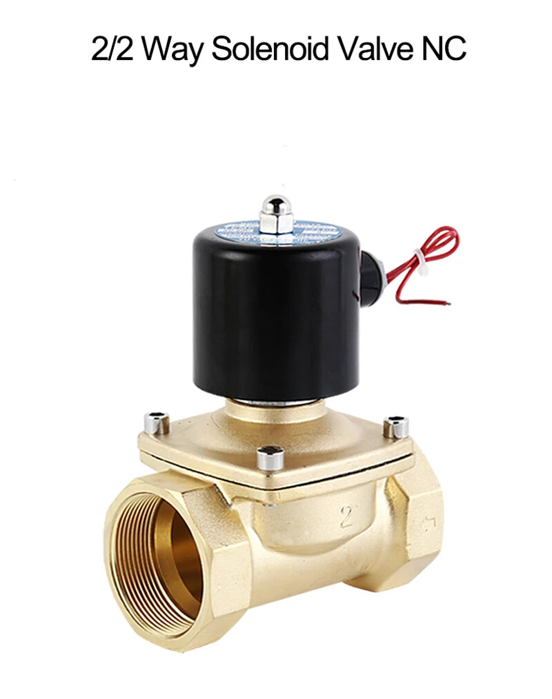 DN15 DN20 DN25 DN32 DN40 DN50 Electric Solenoid Valve 220V 110V 24V 12V Normally Closed Brass Solenoid Valve For Water Oil Air