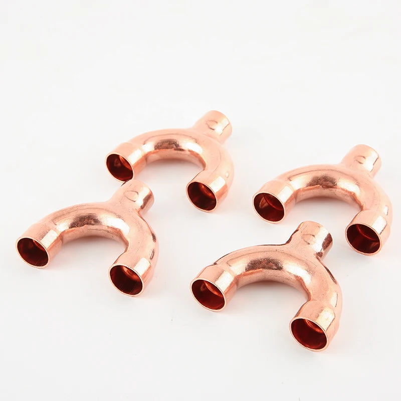 9.52-42mm Copper Fitting Equal Big Y Type 3 Ways Socket Welding Pipe Connector for Air Conditioning Refrigeration
