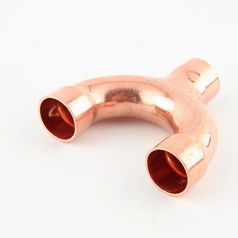 9.52-42mm Copper Fitting Equal Big Y Type 3 Ways Socket Welding Pipe Connector for Air Conditioning Refrigeration