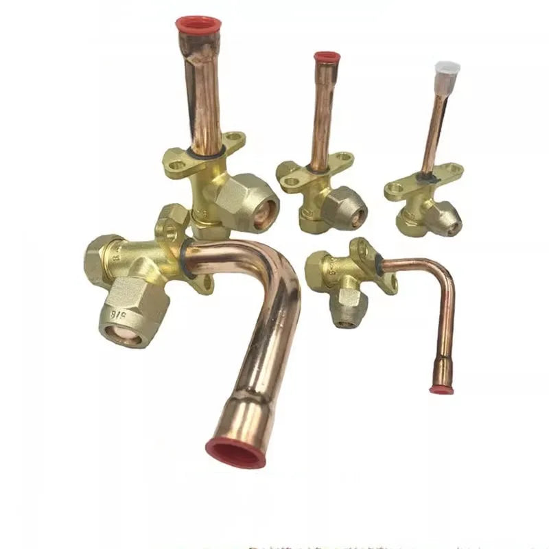 Straight Elbow 90 Degree Fit 1/4" 3/8" 1/2" 5/8" 3/4" 7/8" OD Copper Tube 3 Ways Angle Stop 3 Way Valve Fitting Air Conditioner