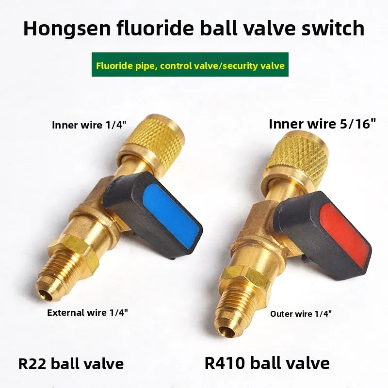Hosen Charging Valve with Safety Release,Universal for R410A/R134a Refrigerant,Low-Pressure Stop Valve Car AC System,Accessories