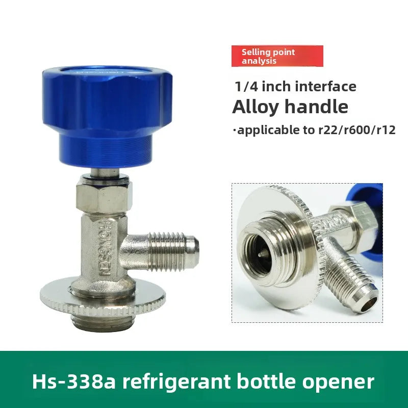 Hosen Charging Valve with Safety Release,Universal for R410A/R134a Refrigerant,Low-Pressure Stop Valve Car AC System,Accessories