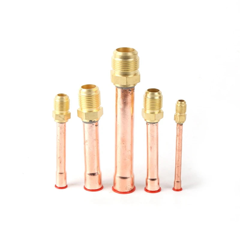 Air Conditioner Copper Tube with Brass Forged SAE 1/4 3/8 1/2 3/4 fit UNF Thread Connector Nut Flare Pipe Fitting Adapeter