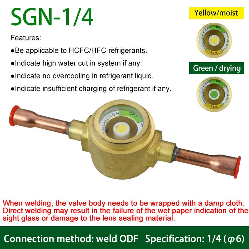 Central Air Conditioning Danfoss SG sight glass Cold Storage Refrigeration Equipment Unit Refrigeration Accessories