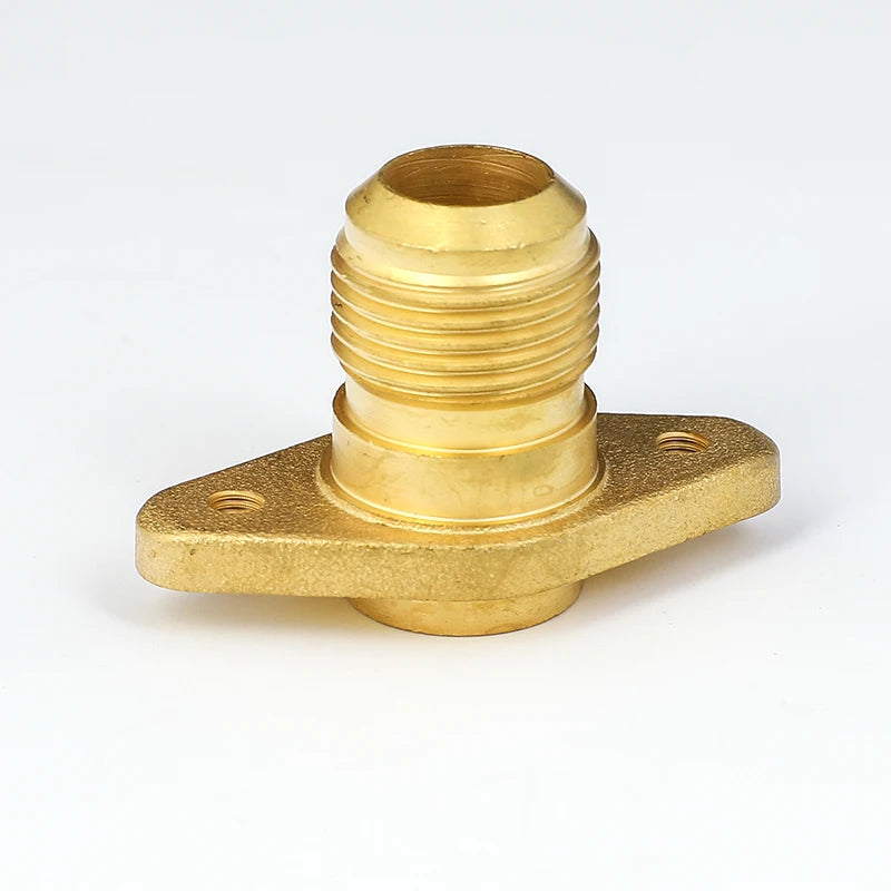 Brass Air Conditioner Forged SAE 1/4 1/2 fit UNF Thread Welding Flange Base Valve Seat Flare Connecting Pipe Fitting Adapter