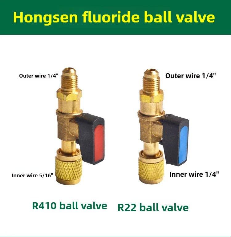 Hosen Charging Valve with Safety Release,Universal for R410A/R134a Refrigerant,Low-Pressure Stop Valve Car AC System,Accessories