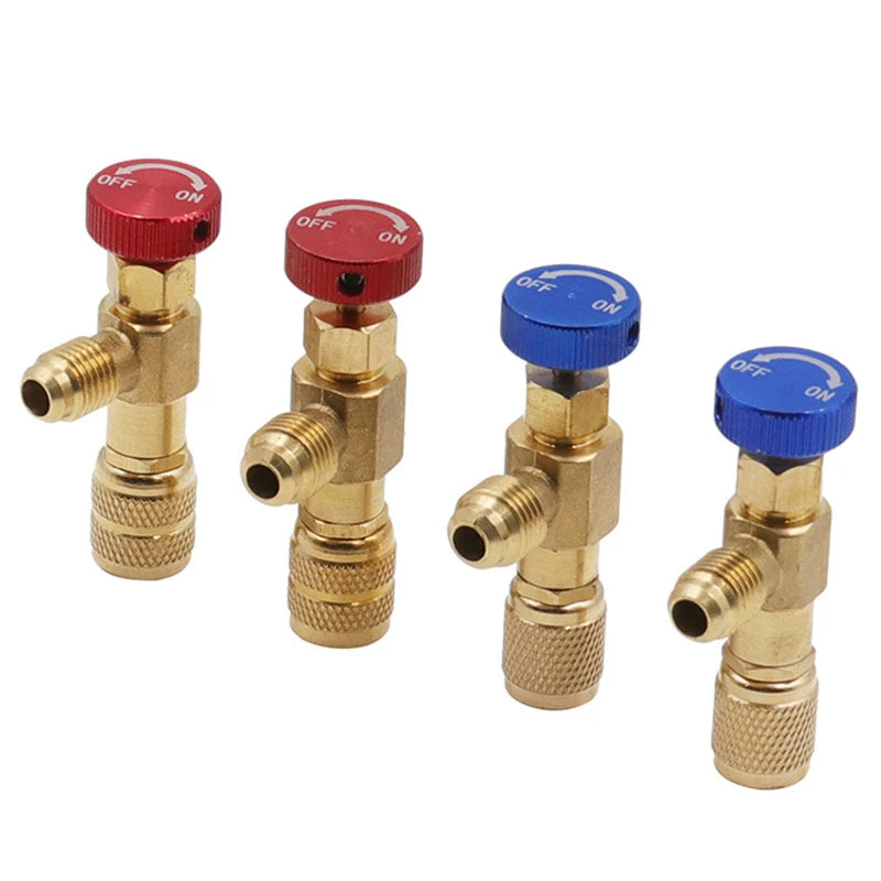 Liquid Safety Valve R410A R22 Air Conditioning Refrigerant 1/4" Safety Adapter Air Conditioning Repair And Fluoride