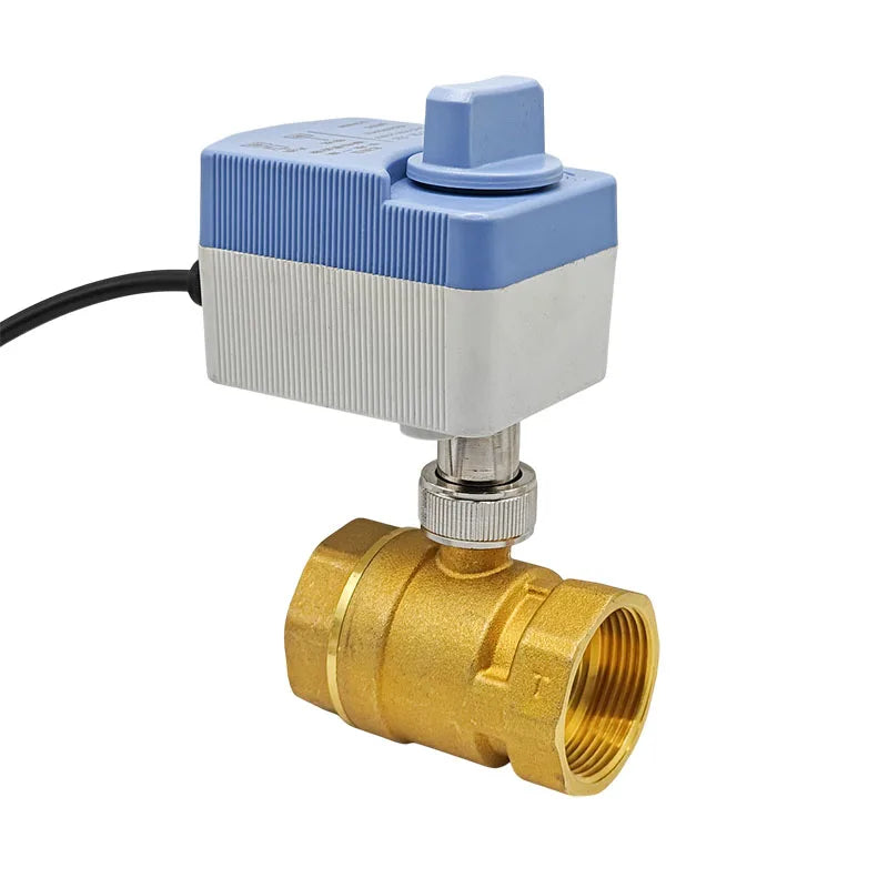 Brass Electric Ball Valve Waterproof Grade IP65 Motorized Ball Valve With Manual Switch Function 1/2" 3/4" 1" 12V/24V/220V