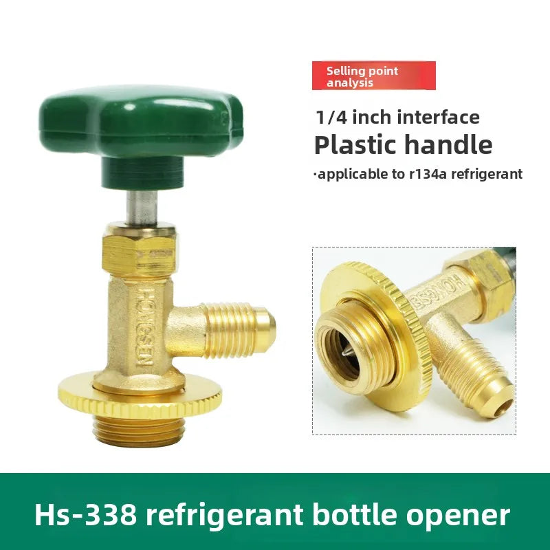 Hosen Charging Valve with Safety Release,Universal for R410A/R134a Refrigerant,Low-Pressure Stop Valve Car AC System,Accessories