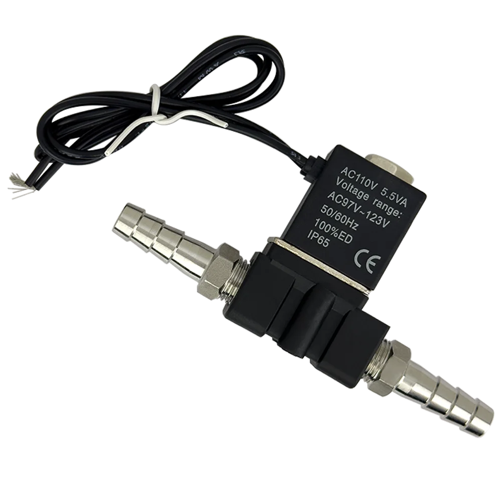 DC12/24V AC110/220V Normally Closed 1/4"Silent Oil Free Bidirectional NormallyClosed Pneumatic Solenoid Valve 304 Joint
