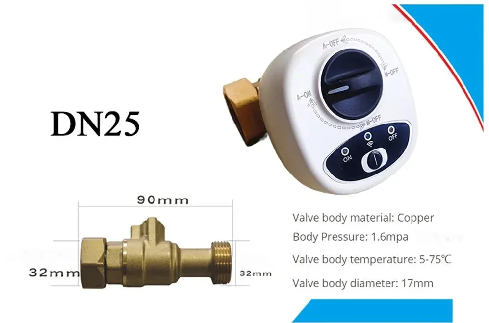 eWelink APP WiFi Smart Valve Water Gas Shutoff Automated Ball Valve DN15/DN20/DN25 Wireless Control For Alexa Google Alice