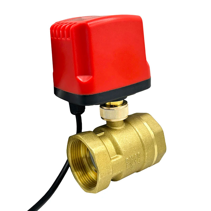 Motorized Ball Valve 2-Wire/3-Wire Waterproof IP65 Two-Way/Three-Way Electric Water Valves Female Thread 12V 24V 220V DN15-DN50