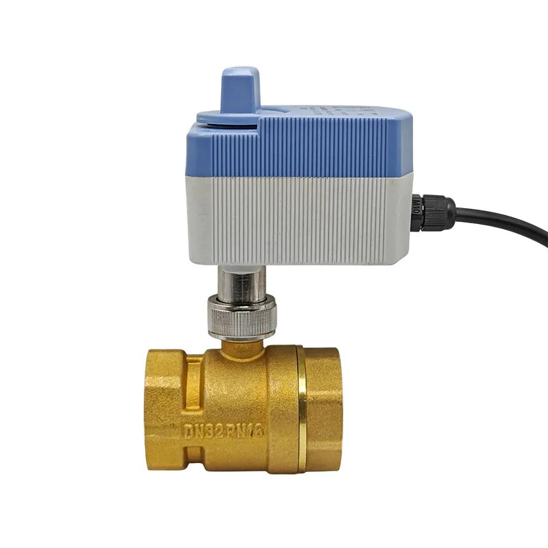 Brass Electric Ball Valve Waterproof Grade IP65 Motorized Ball Valve With Manual Switch Function 1/2" 3/4" 1" 12V/24V/220V
