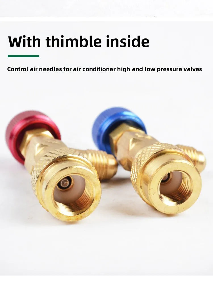 Hosen Charging Valve with Safety Release,Universal for R410A/R134a Refrigerant,Low-Pressure Stop Valve Car AC System,Accessories