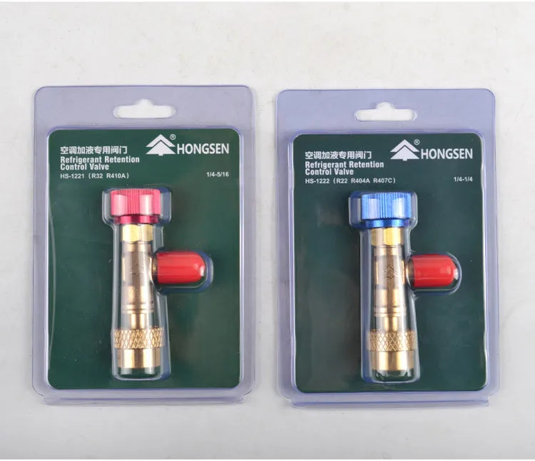 Hosen Charging Valve with Safety Release,Universal for R410A/R134a Refrigerant,Low-Pressure Stop Valve Car AC System,Accessories