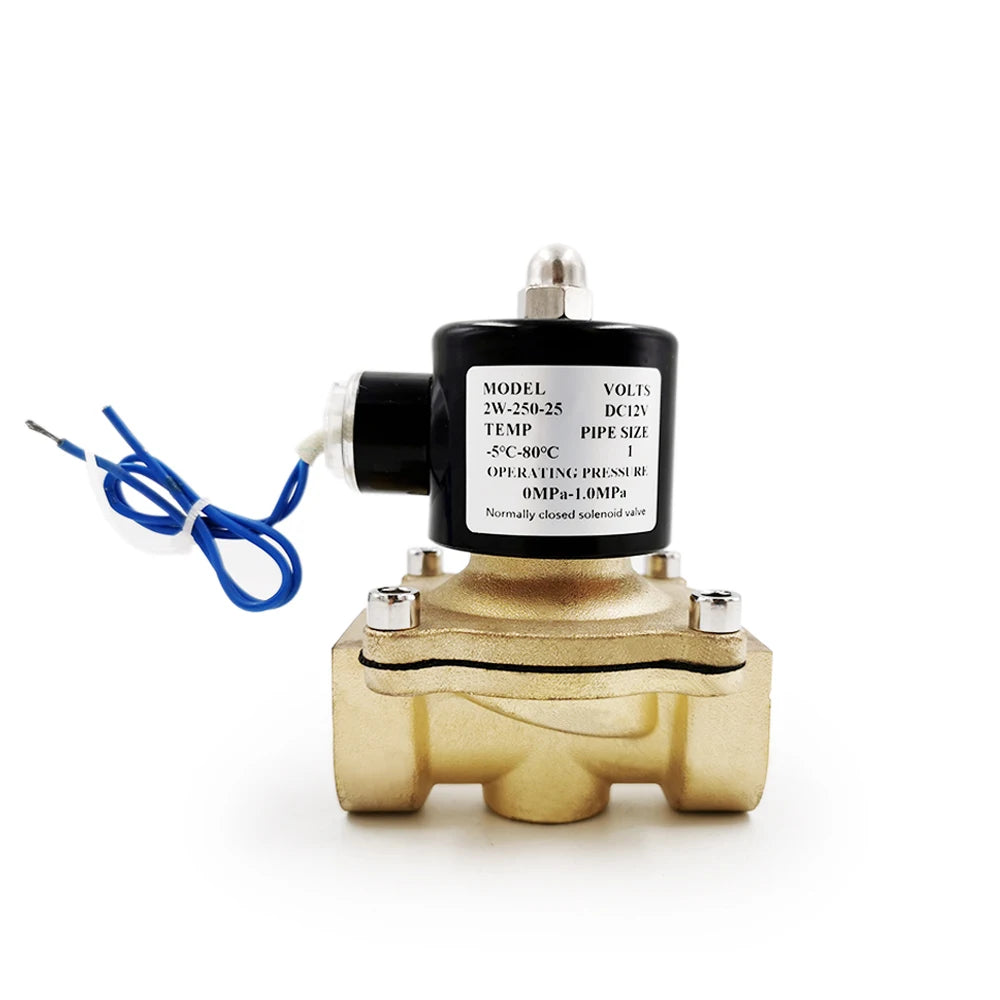 DN15 DN20 DN25 Brass Electric Solenoid Valve 1/2" 3/4" 1" Normally Closed Pneumatic For Water Oil Air 12V 24V 220V
