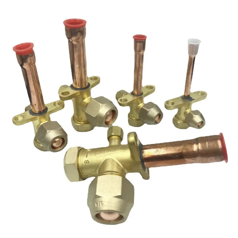 Straight Elbow 90 Degree Fit 1/4" 3/8" 1/2" 5/8" 3/4" 7/8" OD Copper Tube 3 Ways Angle Stop 3 Way Valve Fitting Air Conditioner
