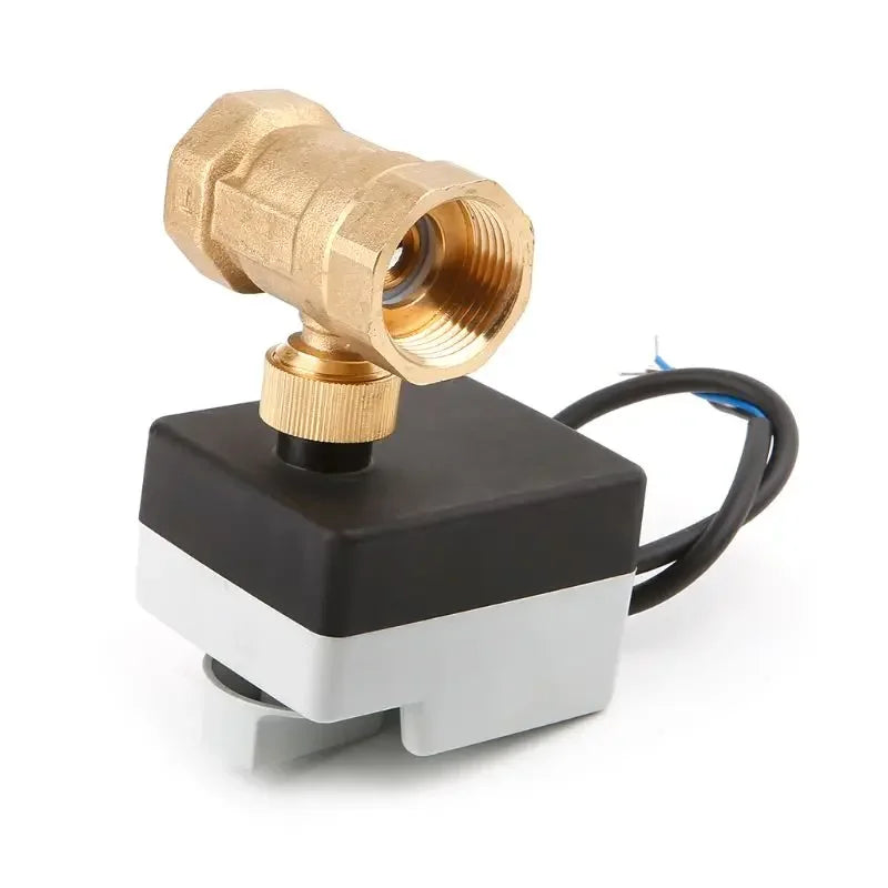 AC 220V DN15 DN20 DN25 2 Way 3 Wires Motorized Ball Valve Electric Actuator with Manual Switch