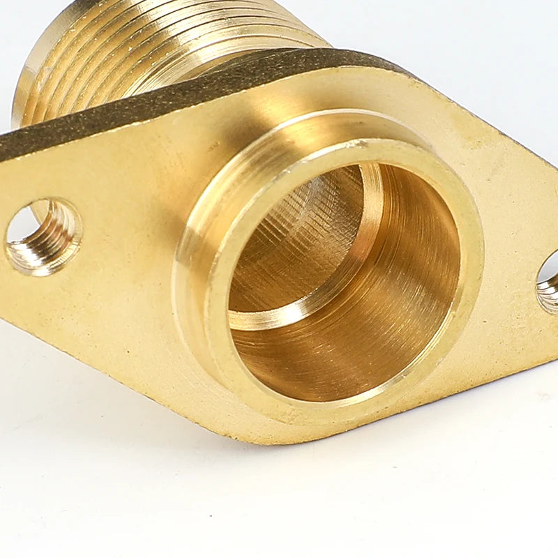 Brass Air Conditioner Forged SAE 1/4 1/2 fit UNF Thread Welding Flange Base Valve Seat Flare Connecting Pipe Fitting Adapter