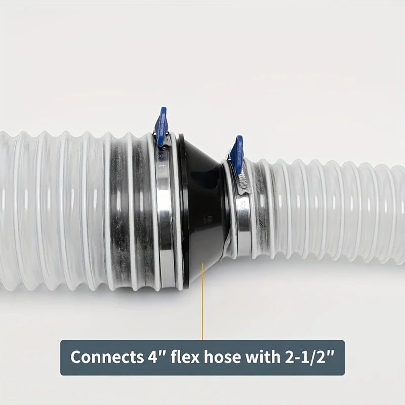OD 4''-2.5”(100mm-63mm) Hose connector Vacuum Hose Adapter Plastic Hose Reducer Adapter Connector Flexible PVC Pipes