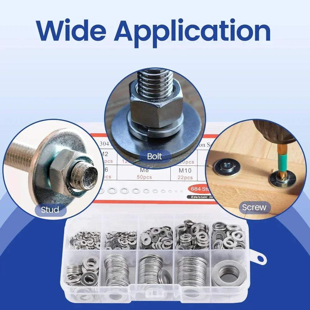 Stainless Steel Flat Washers for Ducting & HVAC Installations