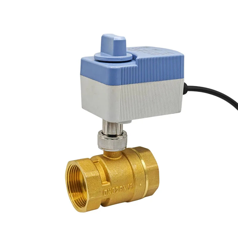 Brass Electric Ball Valve Waterproof Grade IP65 Motorized Ball Valve With Manual Switch Function 1/2" 3/4" 1" 12V/24V/220V