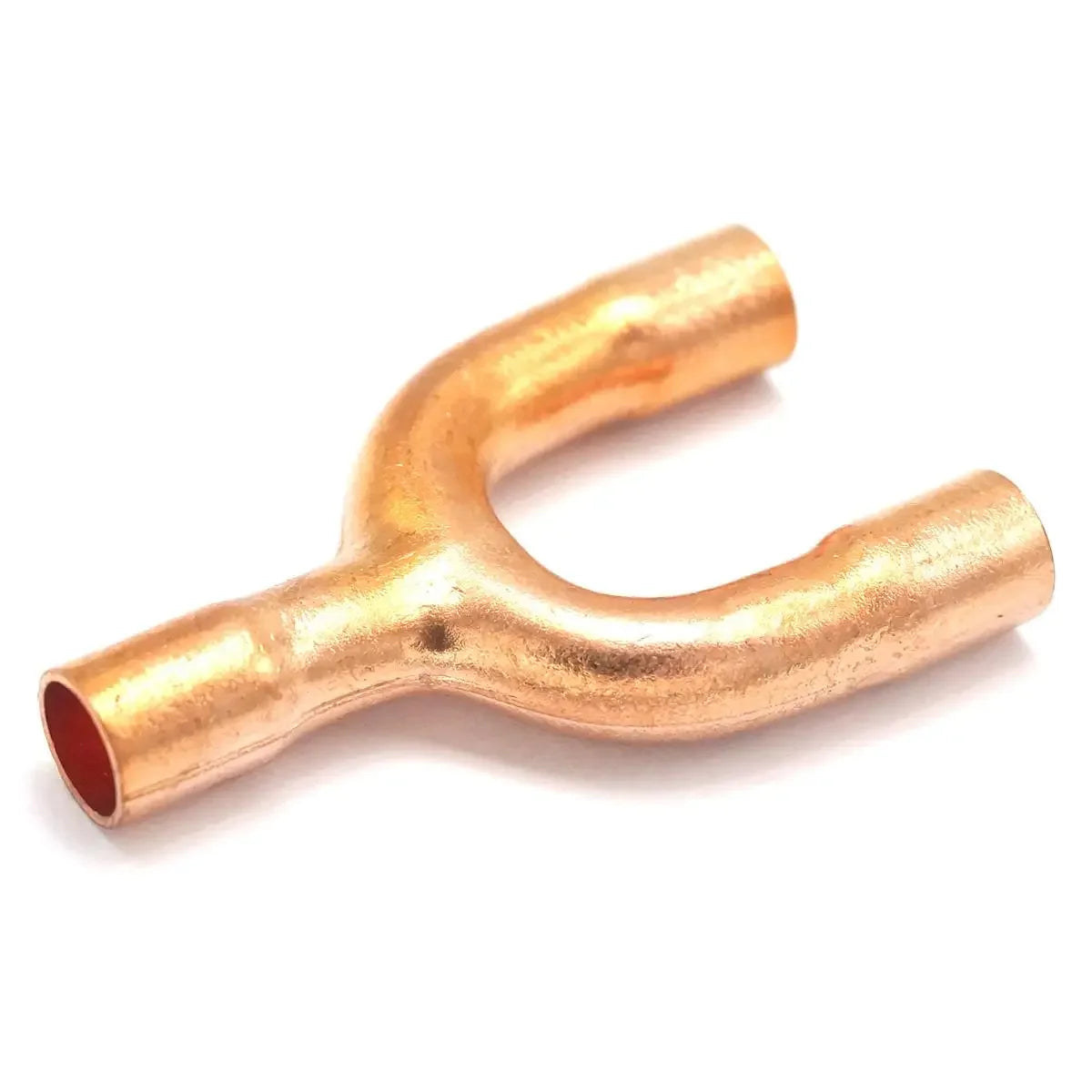 6.3x0.6x21mm Copper End Feed Equal Y 3 Ways Welding Pipe Adapter Fitting Air Conditioner Refrigeration Gas Water Oil