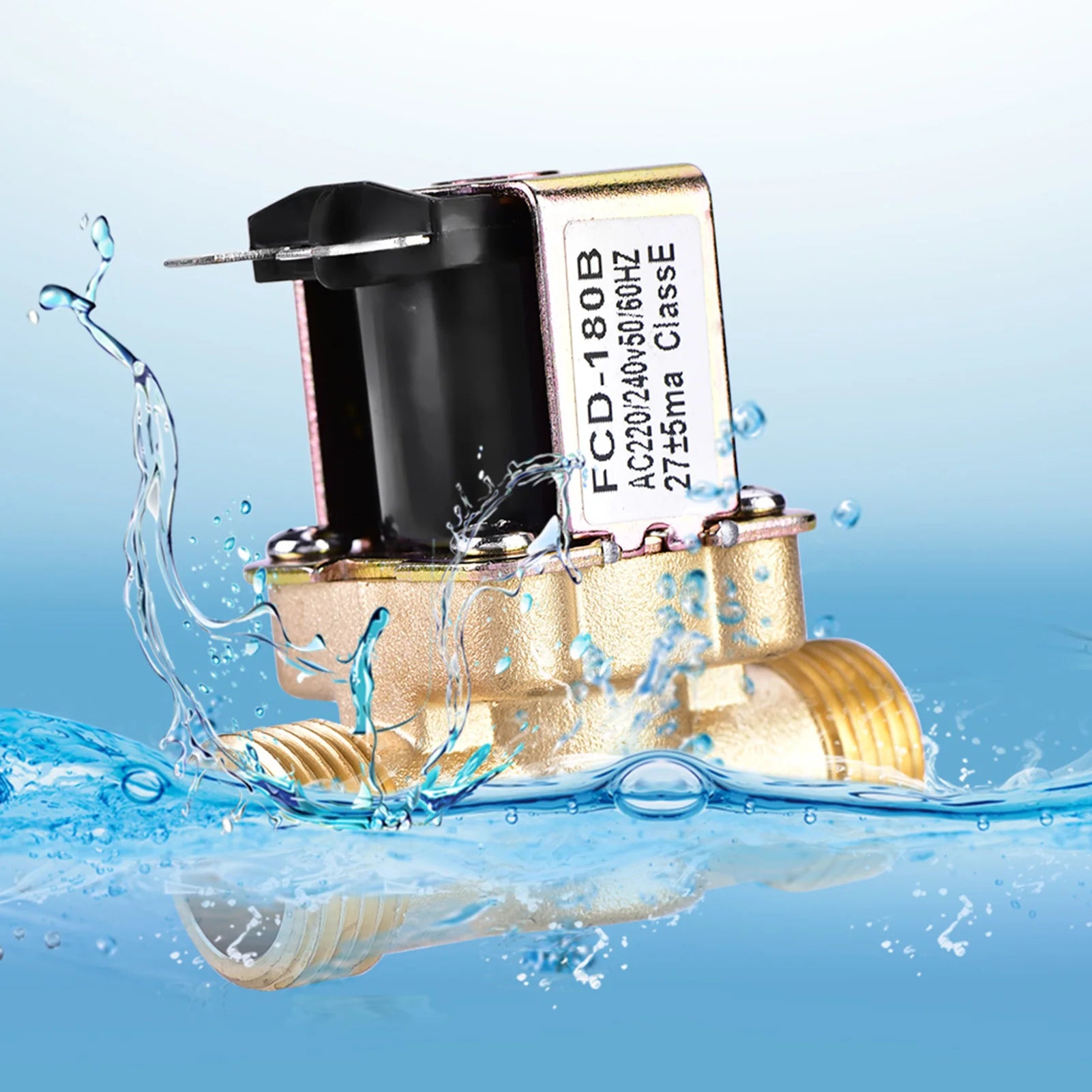 1/2" AC 220V Normally Closed Brass Electric Solenoid Magnetic Valve For Water Control AC Water Valve Electric Valve Water Valve