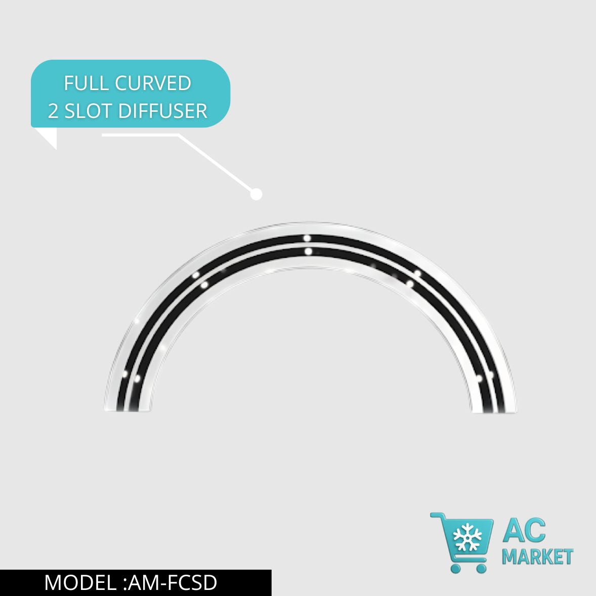 2 SLOT DIFFUSER FULL CURVE سلوت ديفيوزر انحناء كامل