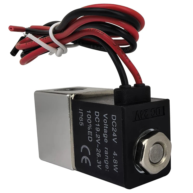 DC12V 24V AC110V 220V Normally Closed 1/4"Silent Oil Free Bidirectional NormallyClosed Pneumatic Solenoid Valve