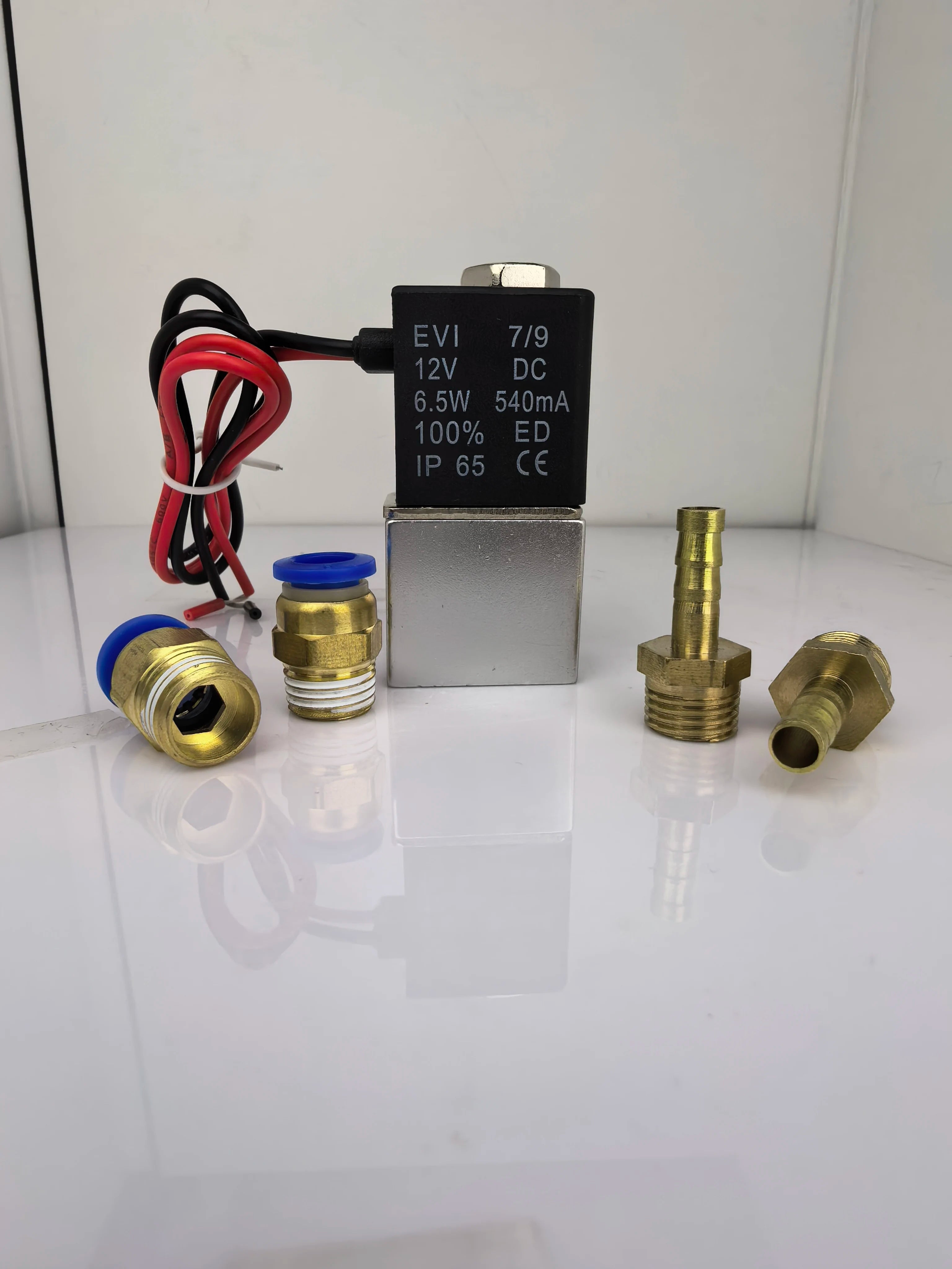 DC12V 24V AC110V 220V Normally Closed 1/4"Silent Oil Free Bidirectional NormallyClosed Pneumatic Solenoid Valve