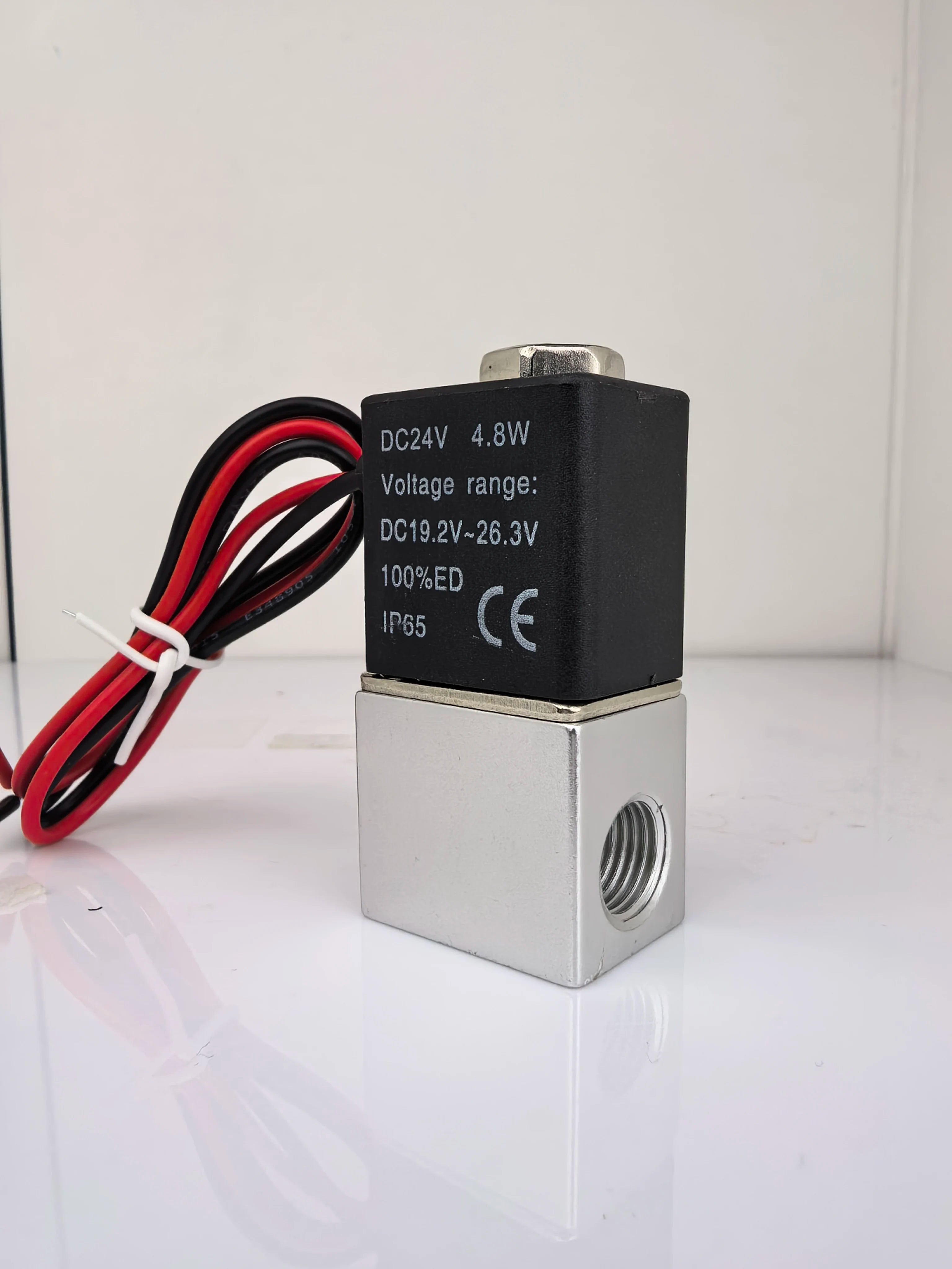 DC12V 24V AC110V 220V Normally Closed 1/4"Silent Oil Free Bidirectional NormallyClosed Pneumatic Solenoid Valve
