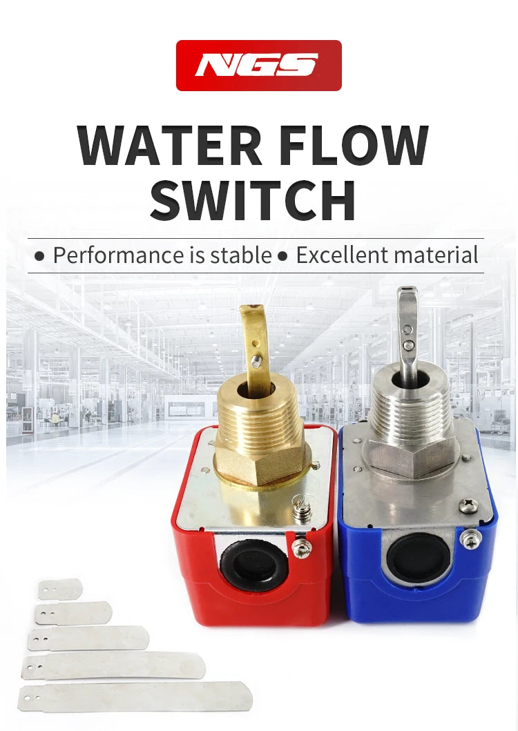 G1 HFS-25 Automatic Stainless Steel Paddle Water Flow Switch Liquid Controller Valve Sensor 1 Inch 1/2 3/4 12V to AC220V