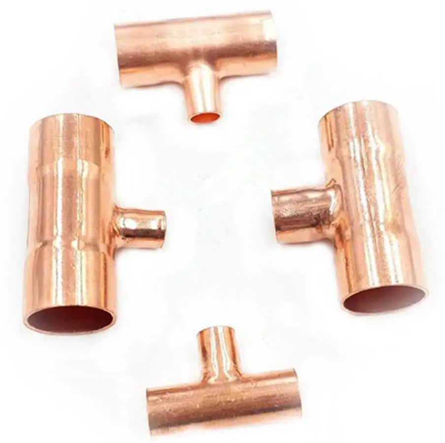 I/D 6.35mm 9.52mm 12.7mm 15mm 16mm 22mm 35mm 42mm 54mm Copper End Feed Cross 4 Ways Pipe Adapter Air Conditioning Refrigeration