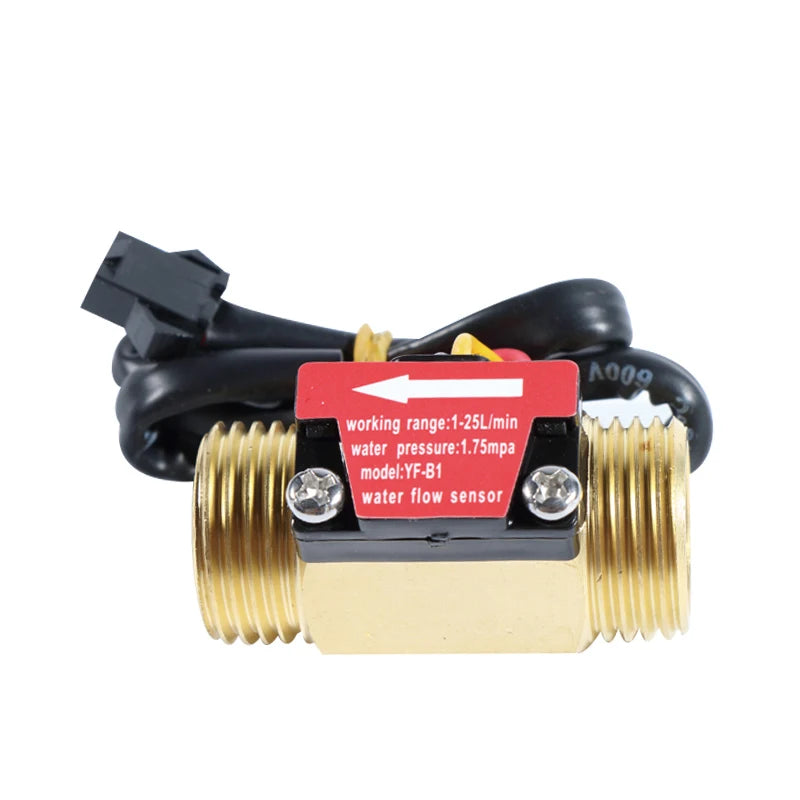DN15 DN20 DN25 DN80 Water Flow Sensor Brass 1.75MPa Hall Sensor Turbine Flowmeter DC5~18V Used To Measure The Flow Of The Medium