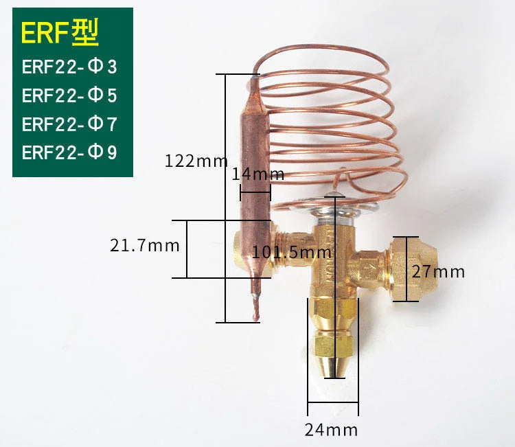 R22 internal balance air conditioning R22 refrigerant in fry-type ecaporator ERF/RF thermal expansion valve
