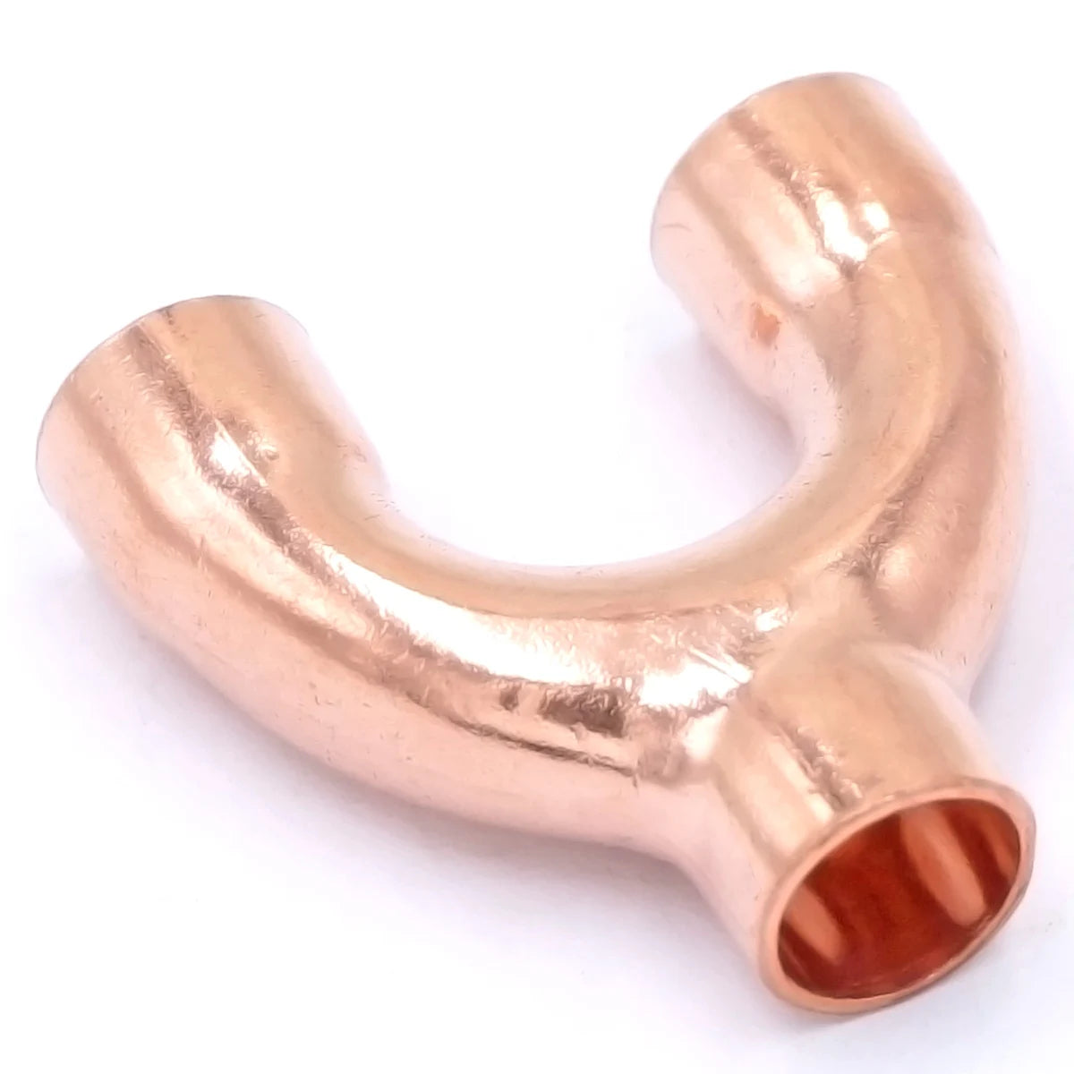 6.3x0.6x21mm  Copper End Feed Equal Y 3 Ways Welding Pipe Adapter Fitting Air Conditioner Refrigeration Gas Water Oil