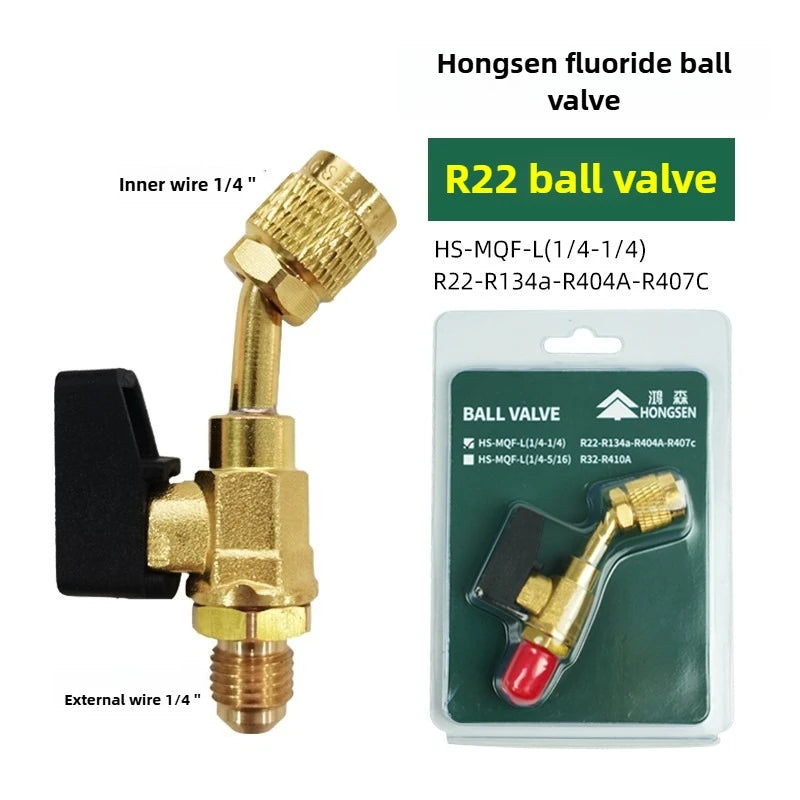 Hosen Charging Valve with Safety Release,Universal for R410A/R134a Refrigerant,Low-Pressure Stop Valve Car AC System,Accessories