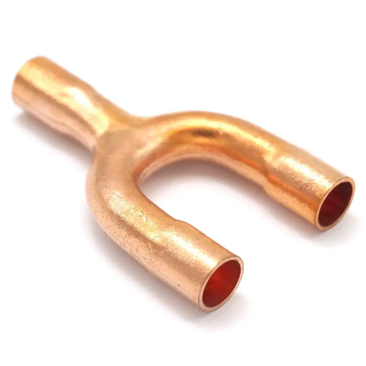 6.3x0.6x21mm  Copper End Feed Equal Y 3 Ways Welding Pipe Adapter Fitting Air Conditioner Refrigeration Gas Water Oil