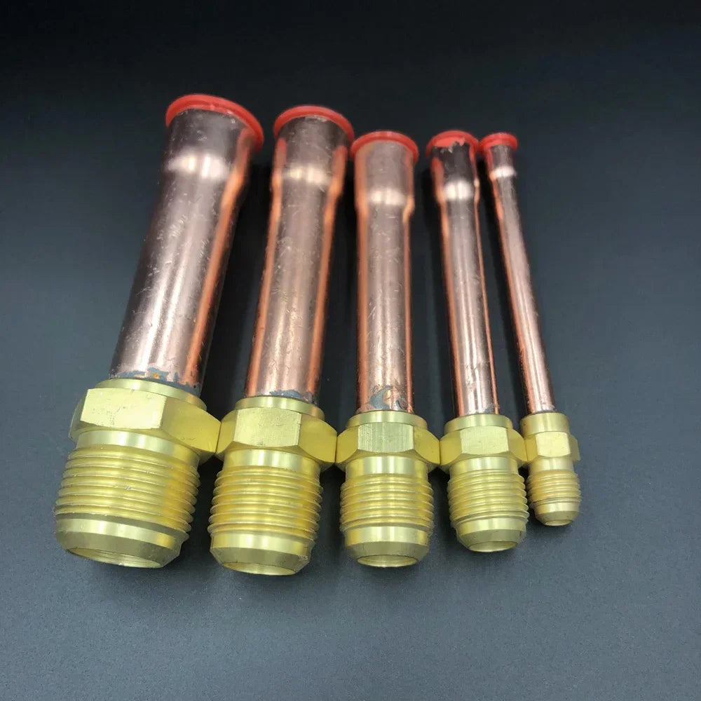 45 Deg SAE-Standard 1/4" 3/8" 1/2" 3/4" Flare Brass Fitting & Copper Tube End Feed Coupler Connector Adapeter Air conditIoner