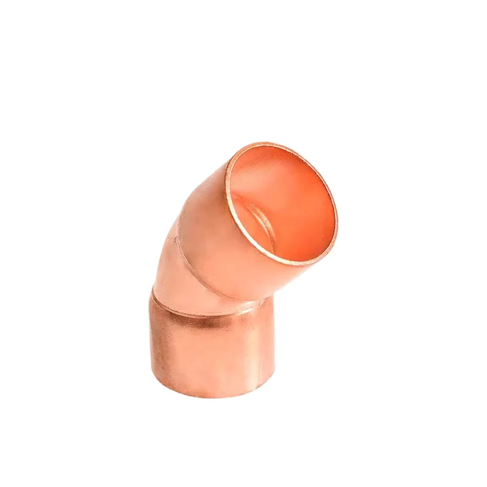 6.35-133mm ID Weld Socket End Feed Solder Elbow 45 135 Degree  Pure Copper Pipe Fitting Connector Air-Coniditioning