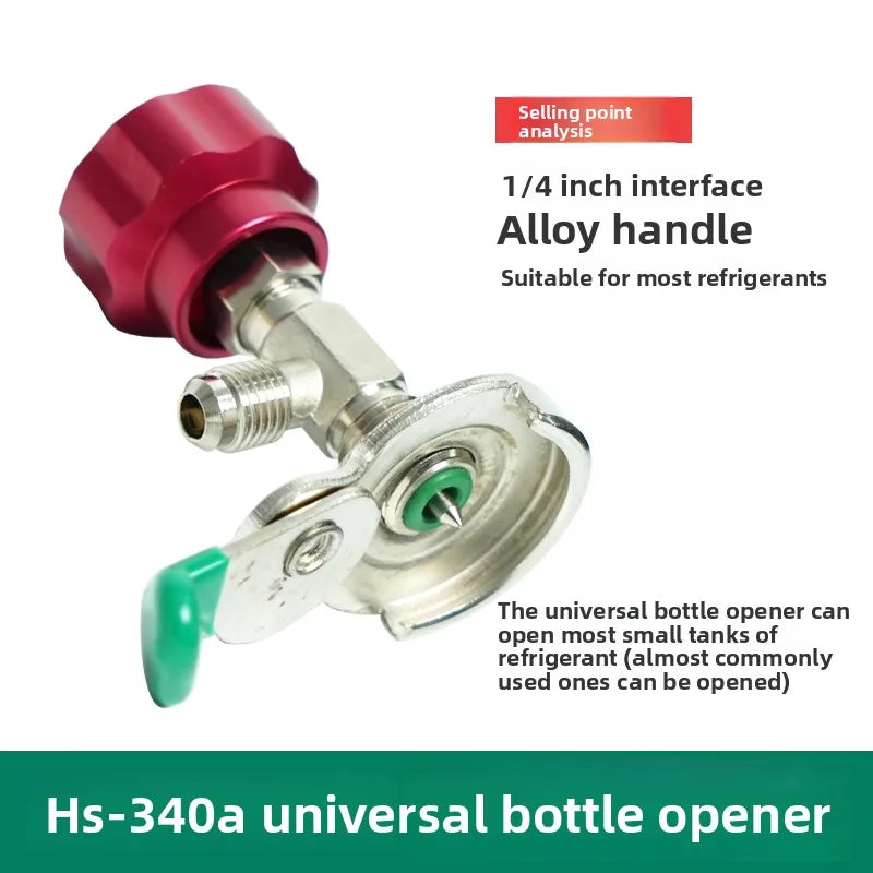 Hosen Charging Valve with Safety Release,Universal for R410A/R134a Refrigerant,Low-Pressure Stop Valve Car AC System,Accessories
