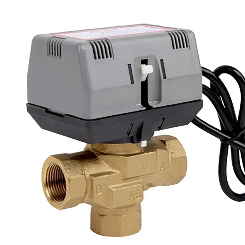 Two way/three-way brass globe valve 1/2 "(DN15) 3/4" (DN20) 1 "(DN25), AC220V, with VC6013/VC4013 fan coil electric actuator