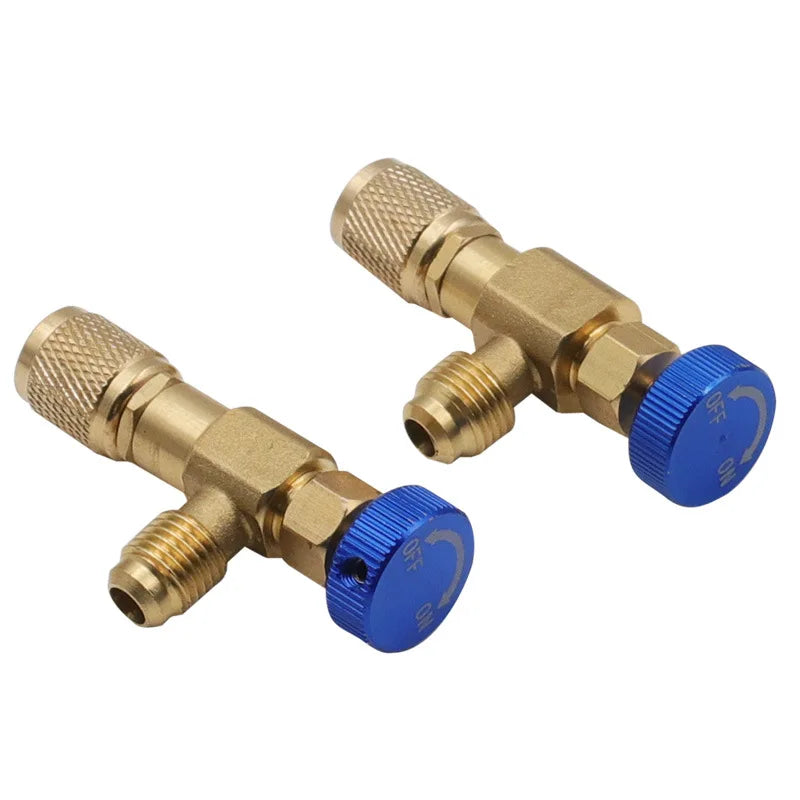 Liquid Safety Valve R410A R22 Air Conditioning Refrigerant 1/4" Safety Adapter Air Conditioning Repair And Fluoride