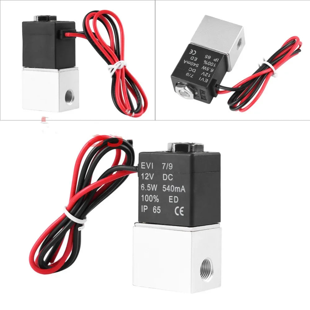 110V 220V Solenoid Valve 1/4" 1/8" 2 Way Normally Closed Direct-acting Pneumatic Valves For Water Air Gas Hot