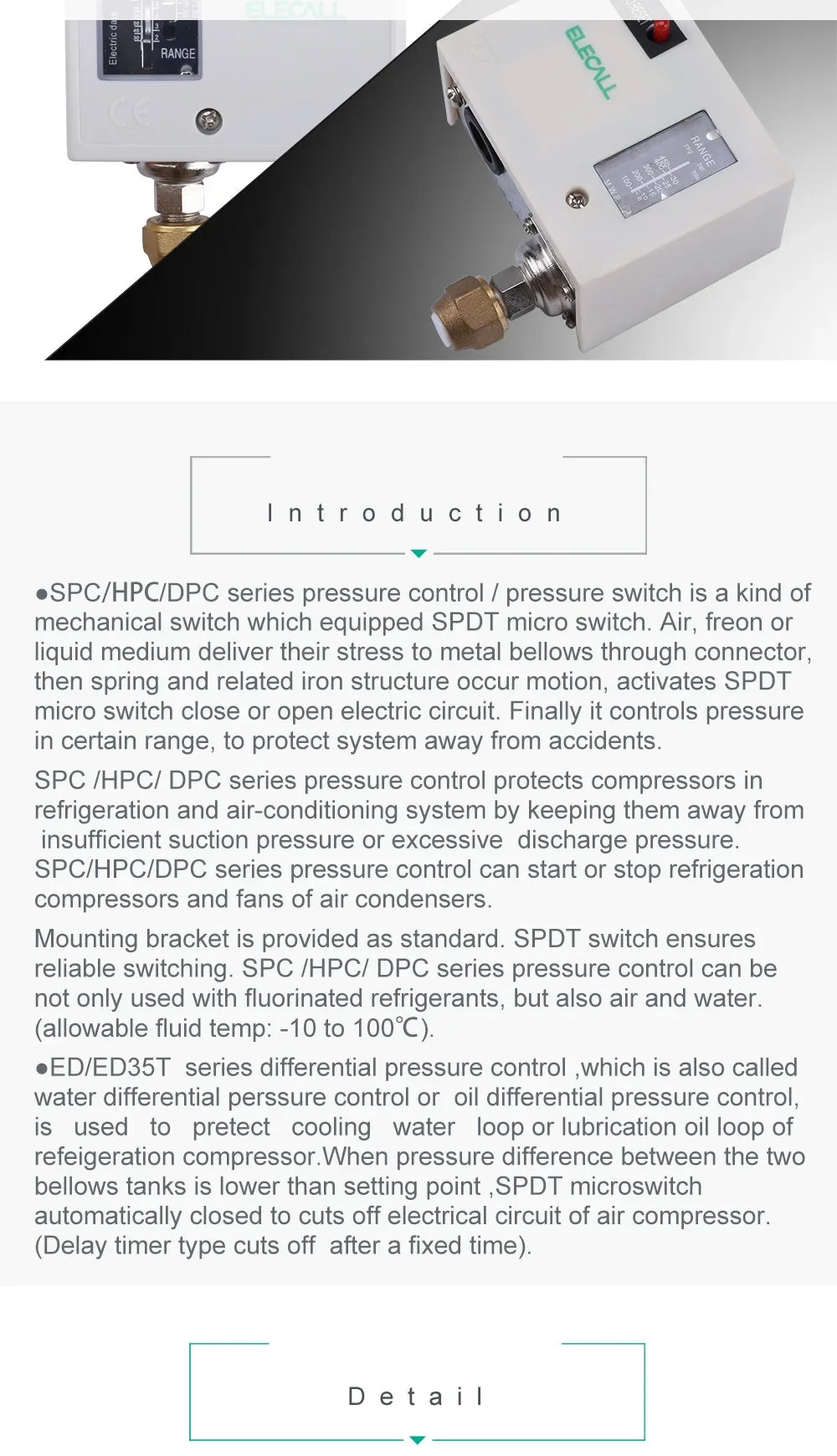 ELECALL  Automatic Pressure Controller Switch Digital Air Water Pump Compressor Pressure Controller